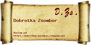 Dobrotka Zsombor névjegykártya